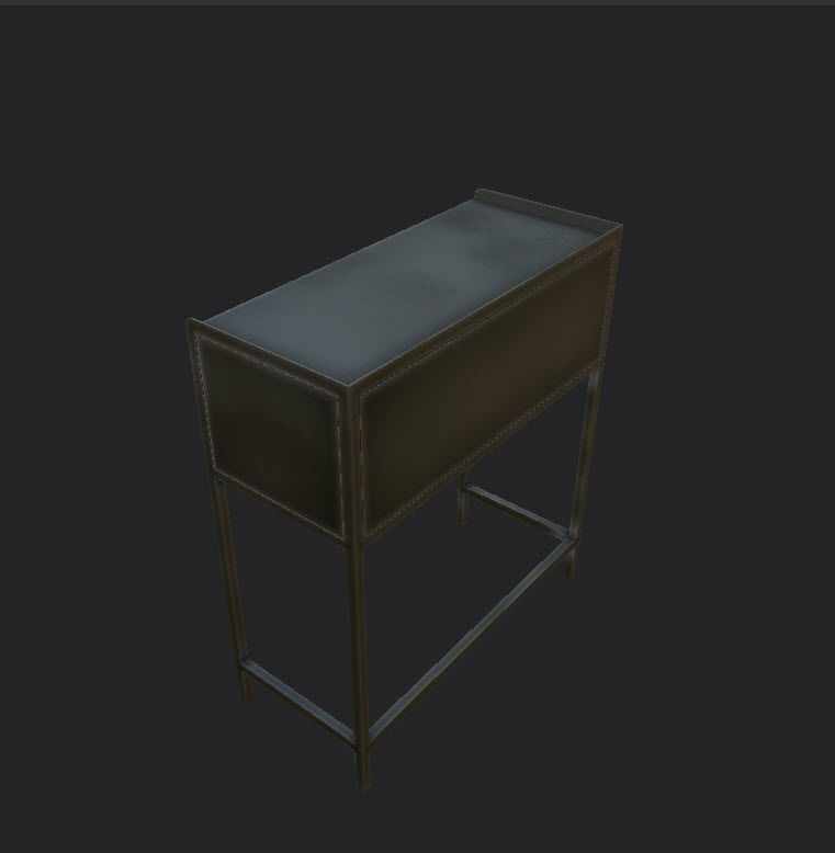 Tables and Counters Low-poly 3D model_30