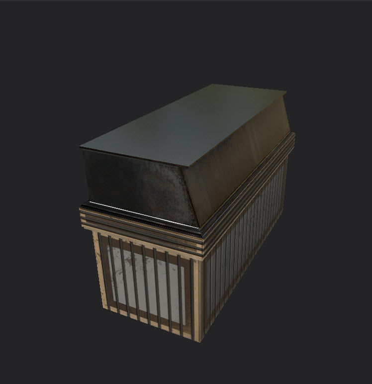 Tables and Counters Low-poly 3D model_25