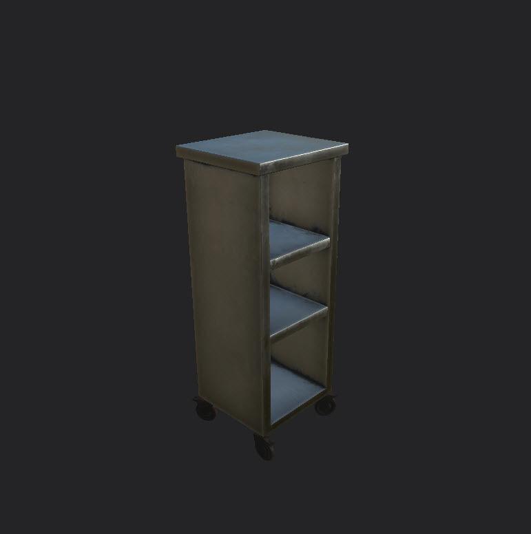 Tables and Counters Low-poly 3D model_31