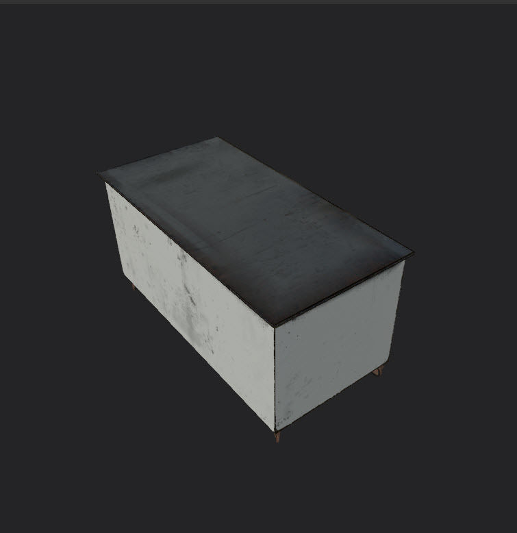 Tables and Counters Low-poly 3D model_50