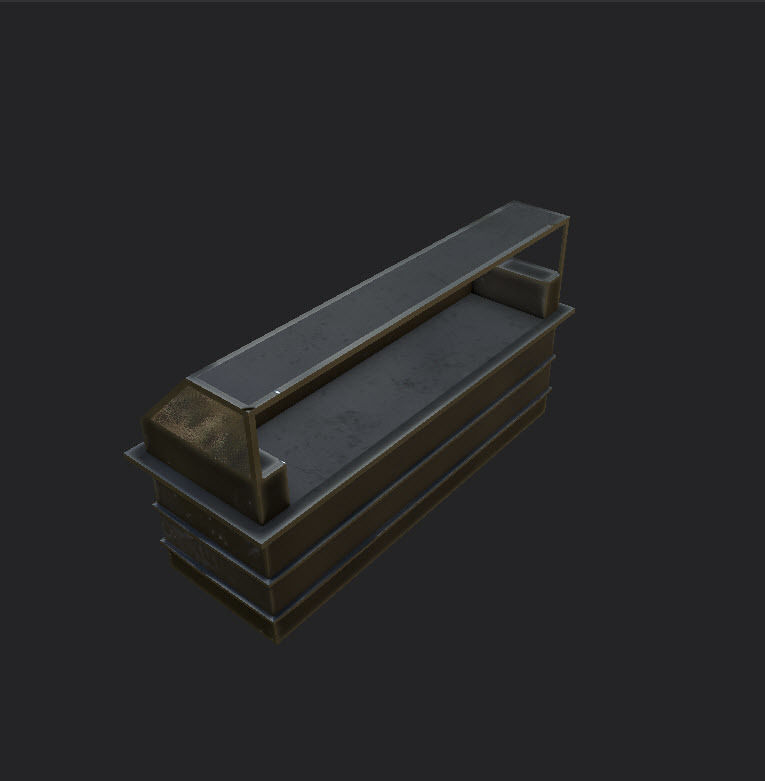 Tables and Counters Low-poly 3D model_41