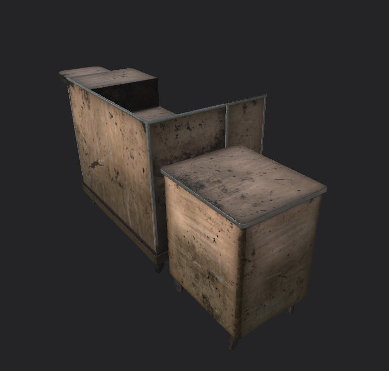 Tables and Counters Low-poly 3D model_49