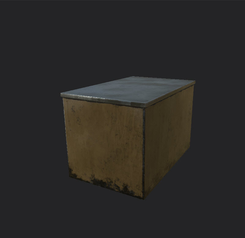 Tables and Counters Low-poly 3D model_22