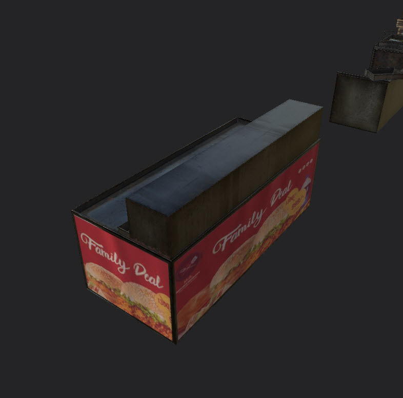 Tables and Counters Low-poly 3D model_14