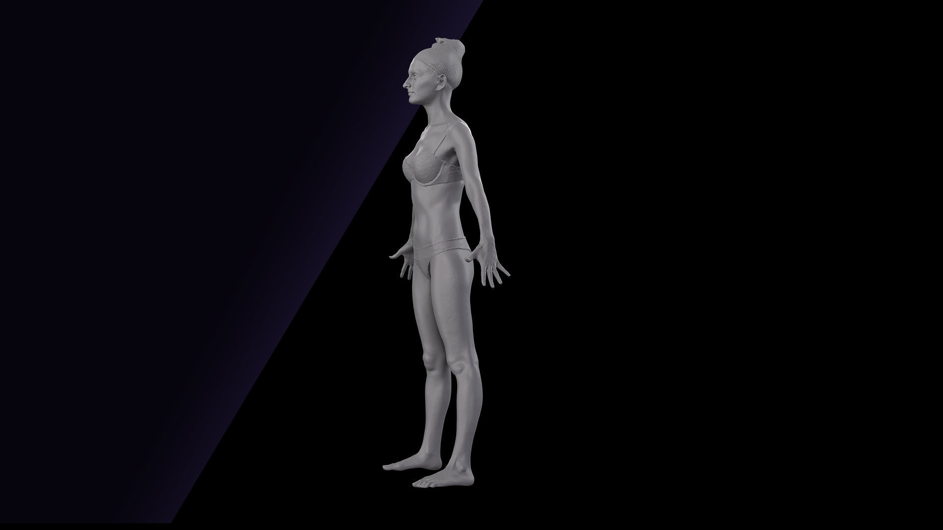 Cleaned A Pose Scan Waja Underwear 3D model_9