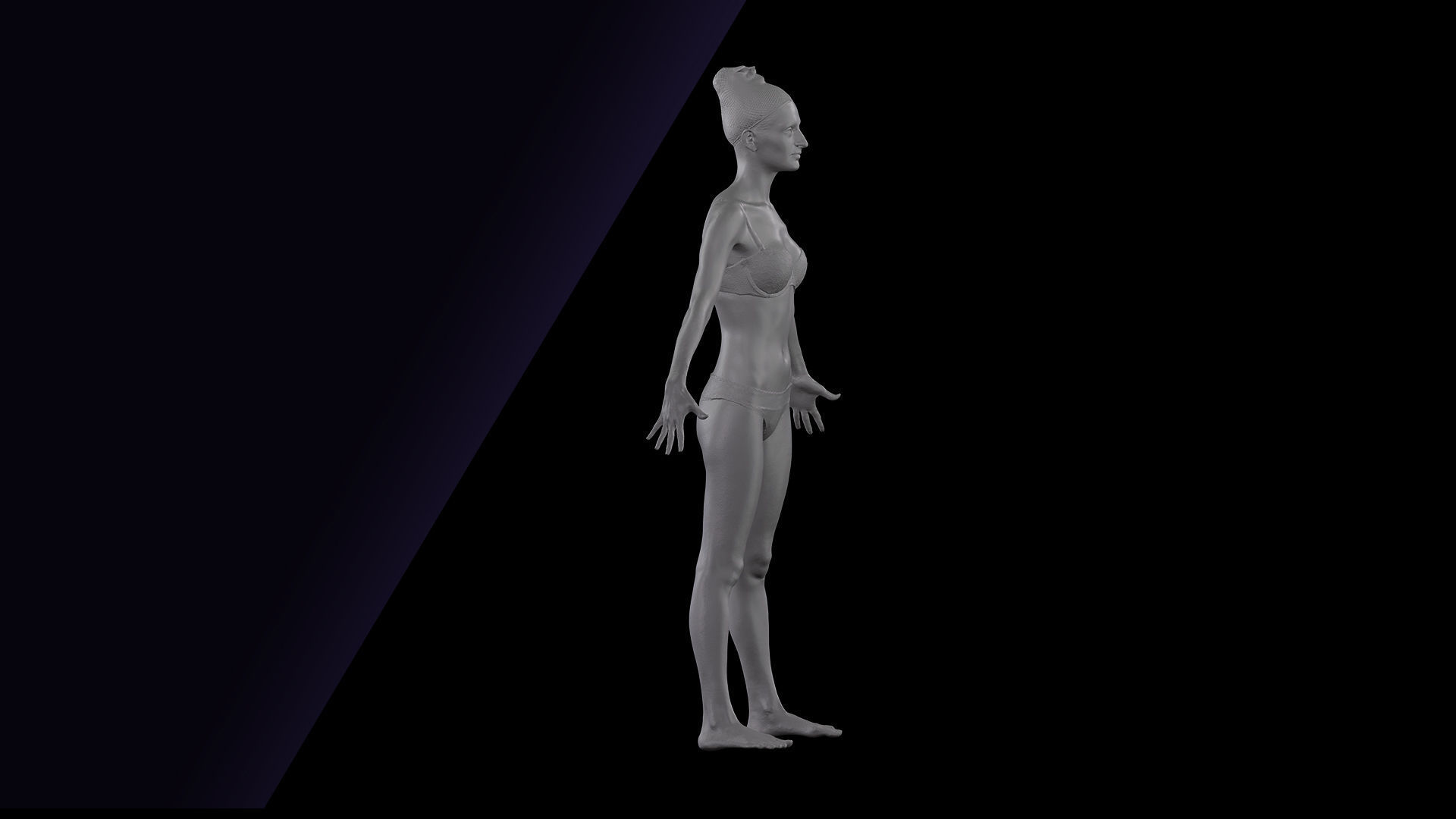 Cleaned A Pose Scan Waja Underwear 3D model_7
