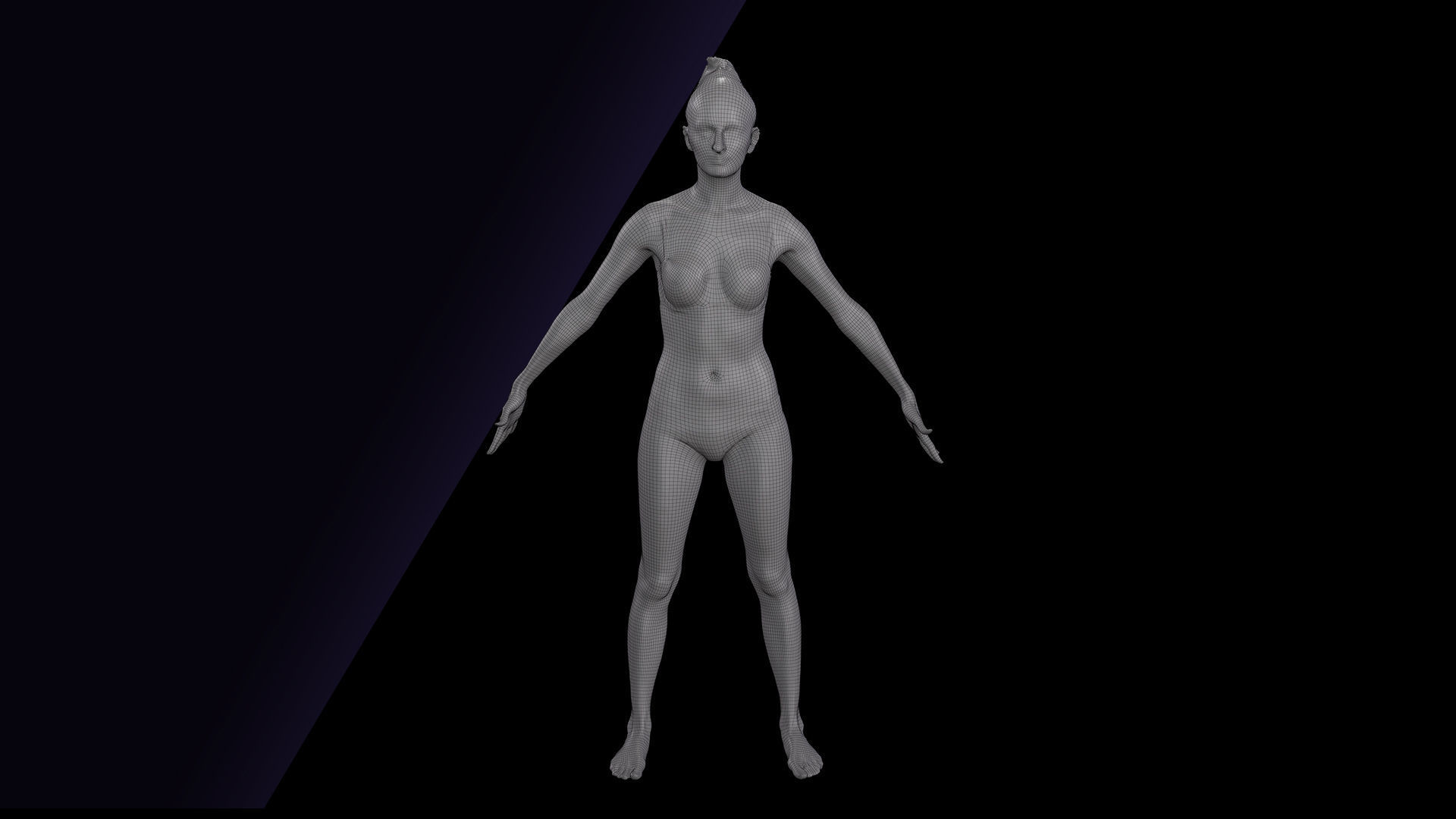 Cleaned A Pose Scan Waja Underwear 3D model_11