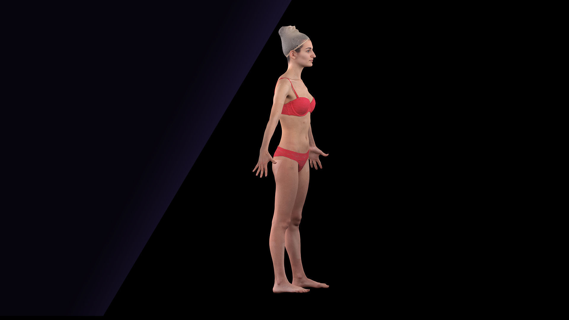 Cleaned A Pose Scan Waja Underwear 3D model_3
