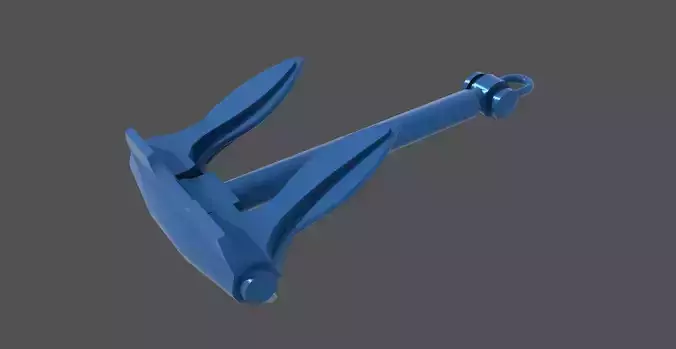 Naval anchor - Personal license - 1-200 scale 3D print model