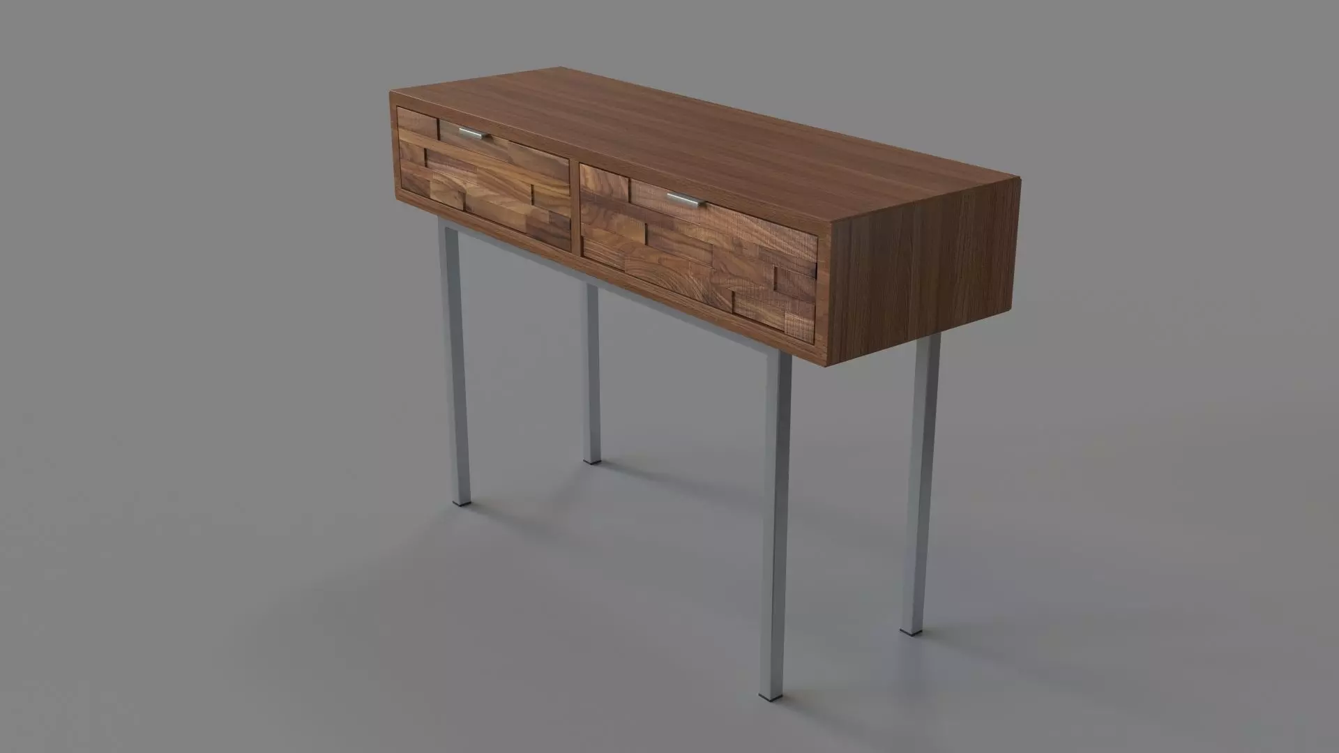 Innes Console Tables Walnut 3D model_0
