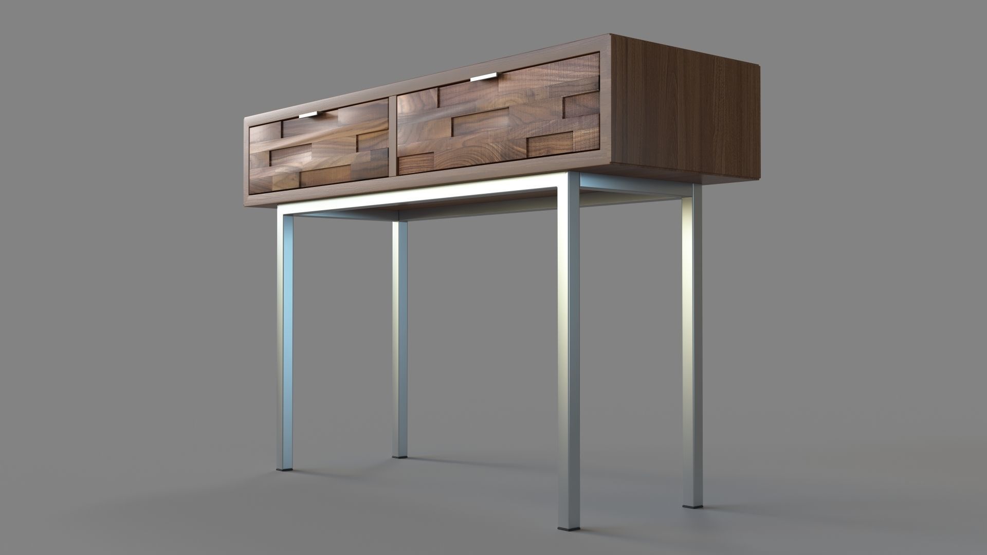 Innes Console Tables Walnut 3D model_4
