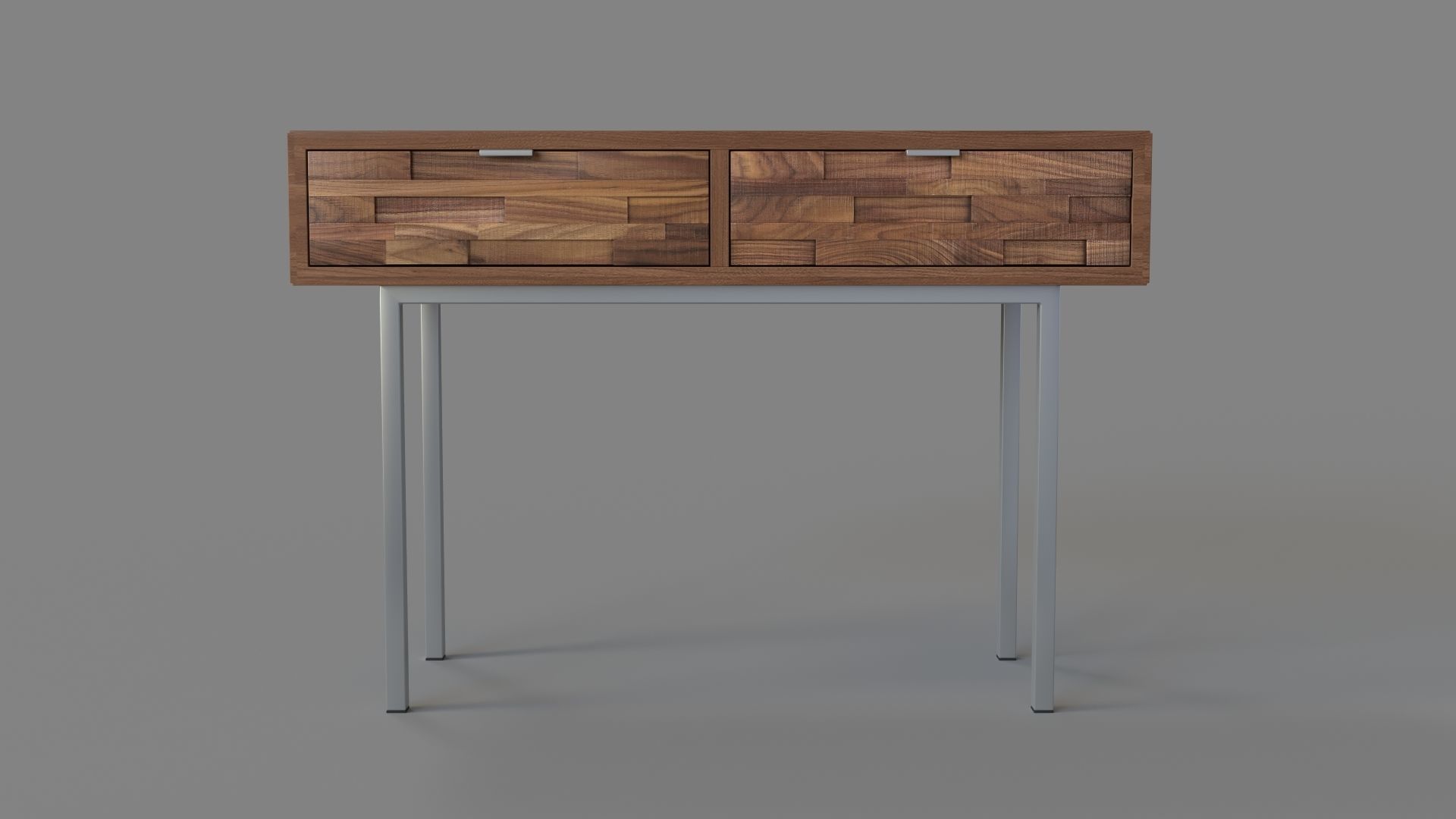 Innes Console Tables Walnut 3D model_1