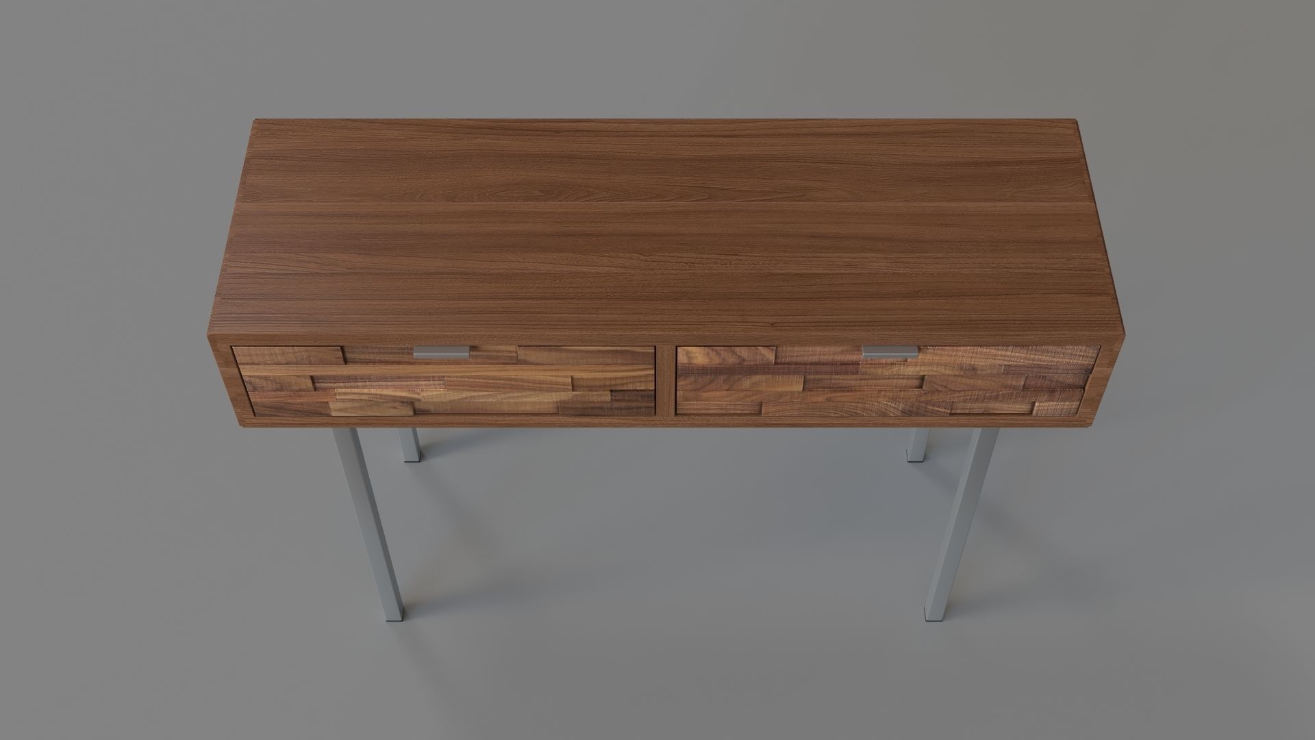 Innes Console Tables Walnut 3D model_3