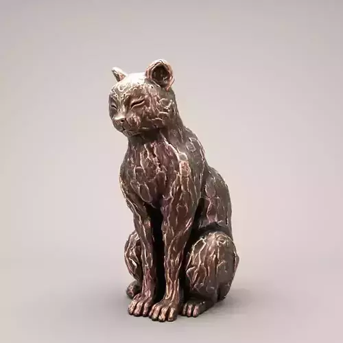 Cat sculpture 3D print model