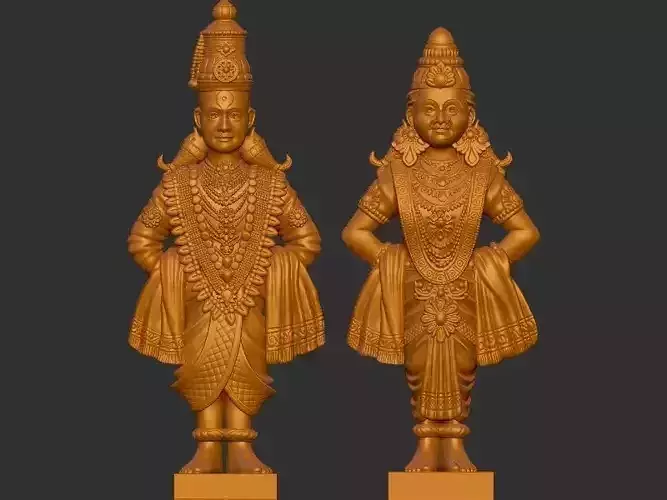 Vitthal Rukmini God  3D print model