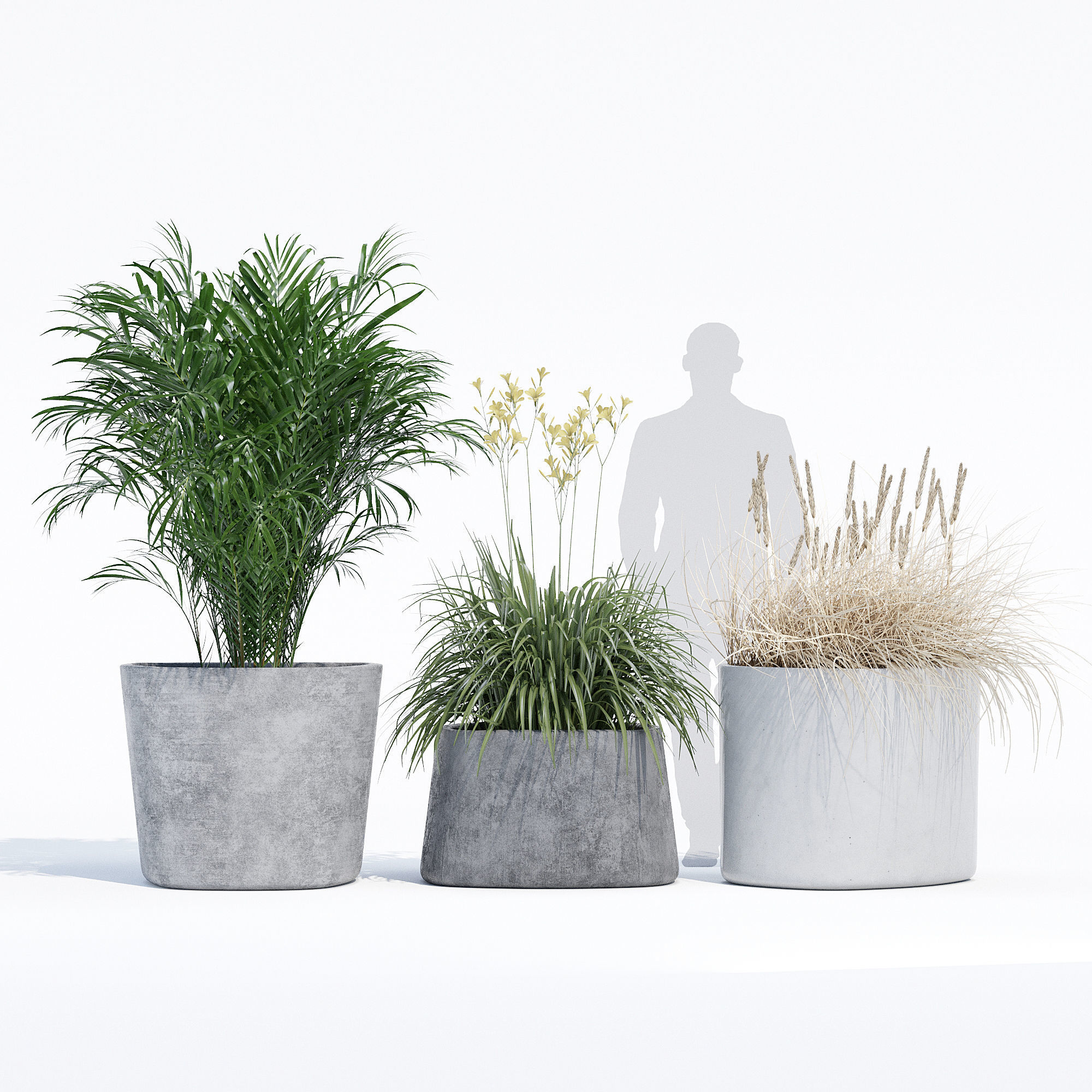 planter set 1 two concrete planters 3D model_6