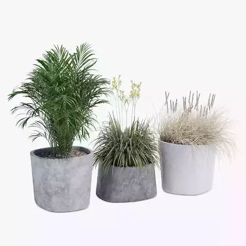 planter set 1 two concrete planters