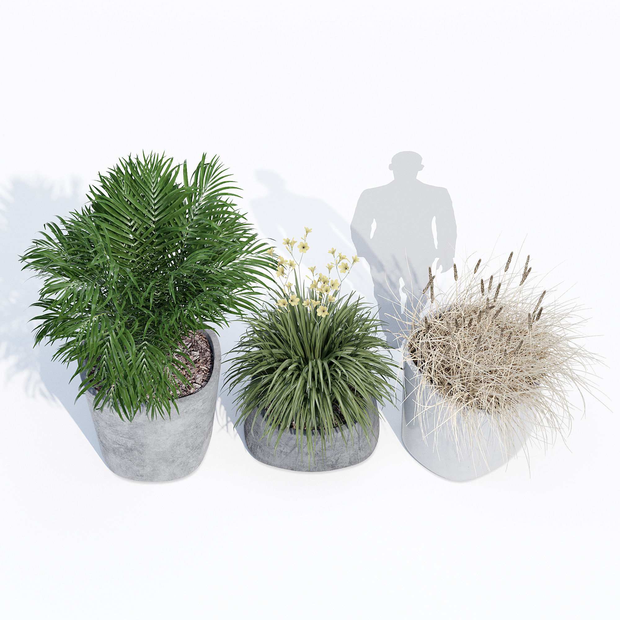 planter set 1 two concrete planters 3D model_8