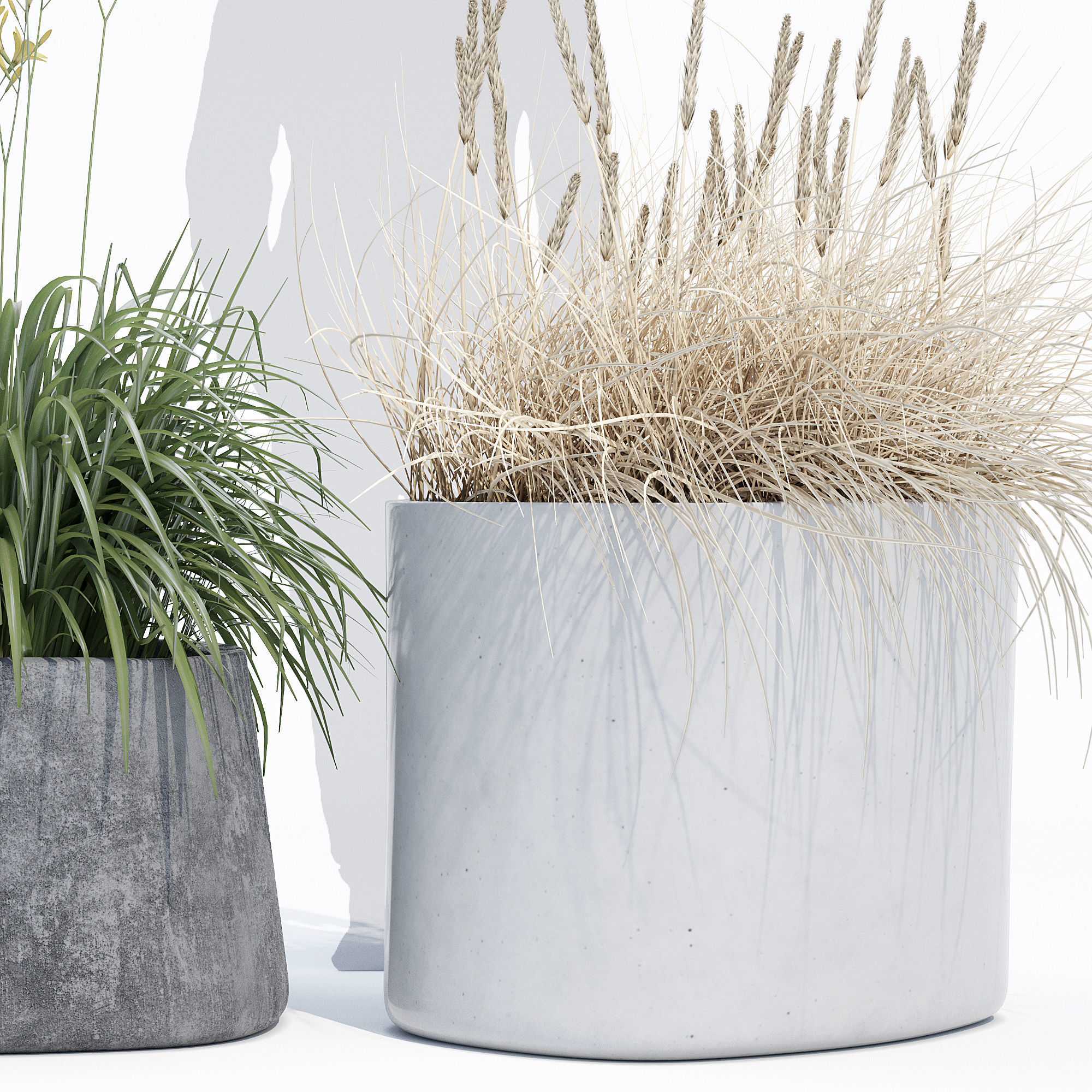 planter set 1 two concrete planters 3D model_11