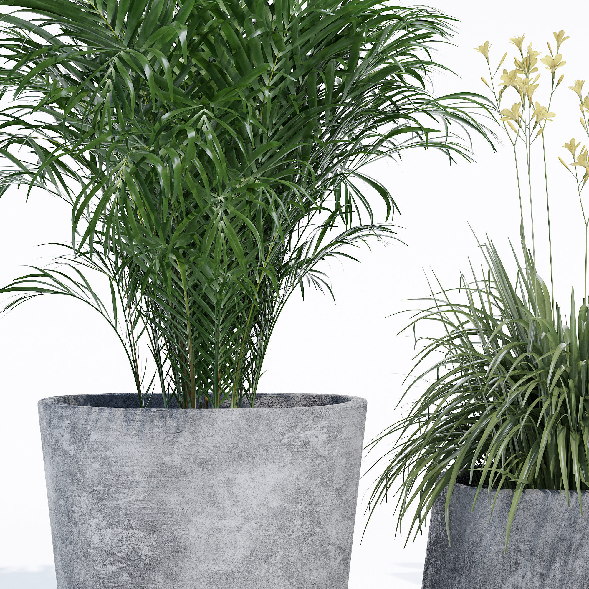 planter set 1 two concrete planters 3D model_12