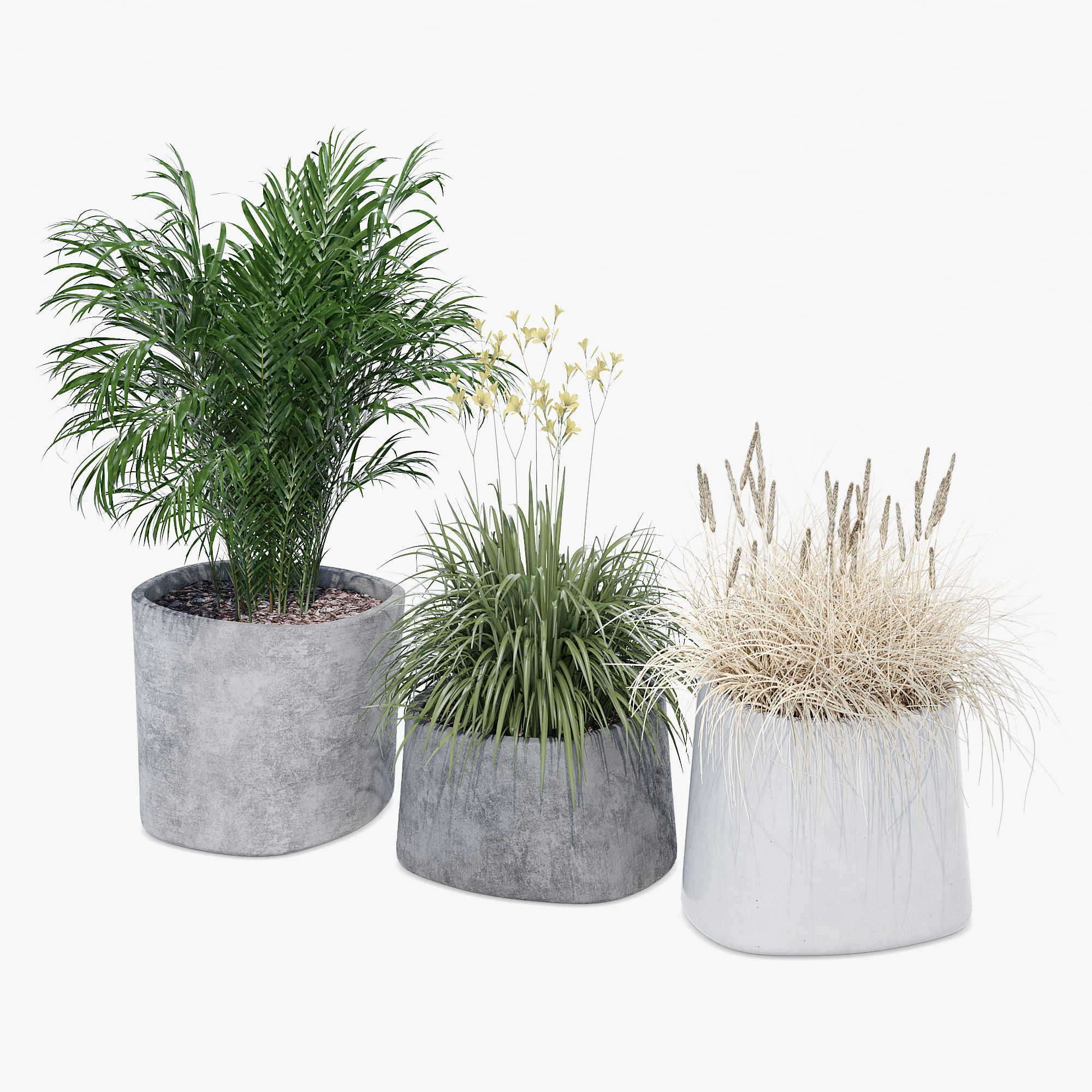 planter set 1 two concrete planters 3D model_3