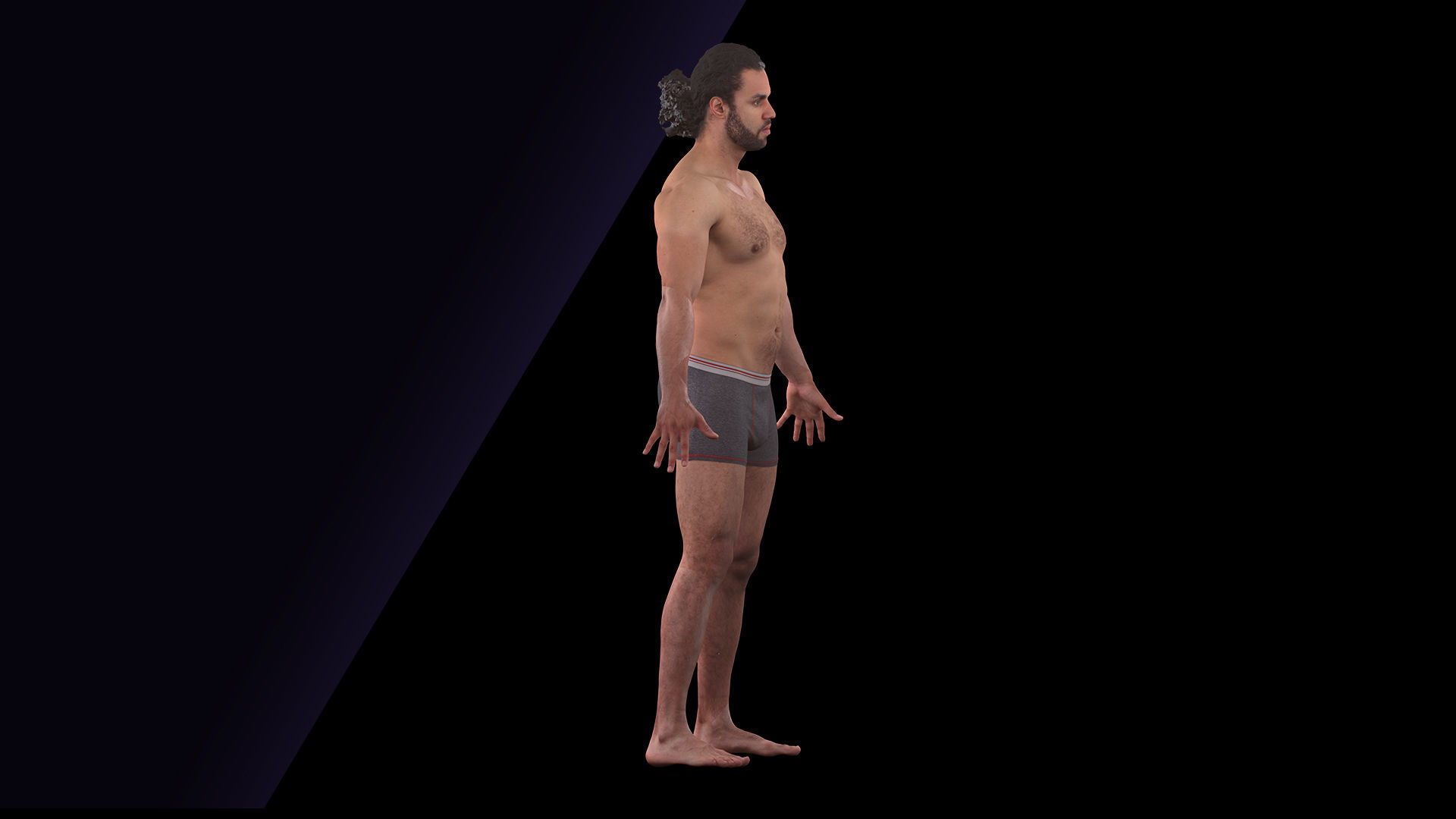 Cleaned A Pose Scan Simeon Underwear 3D model_3