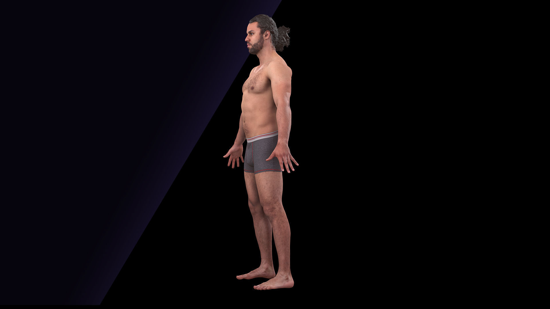 Cleaned A Pose Scan Simeon Underwear 3D model_4