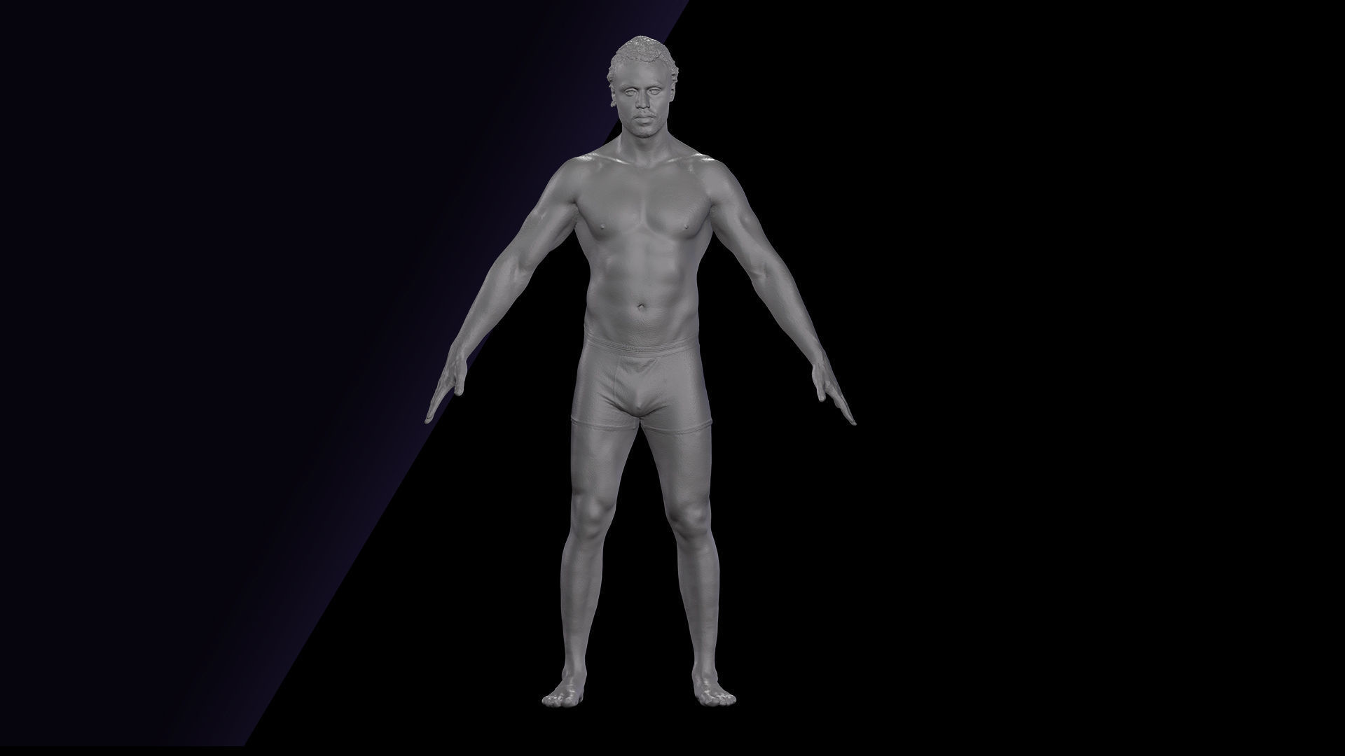 Cleaned A Pose Scan Simeon Underwear 3D model_6