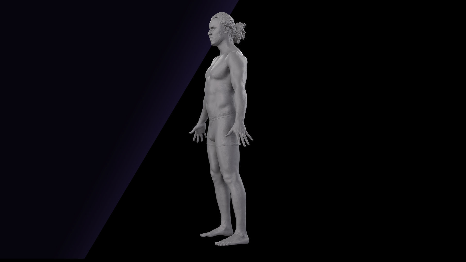 Cleaned A Pose Scan Simeon Underwear 3D model_9