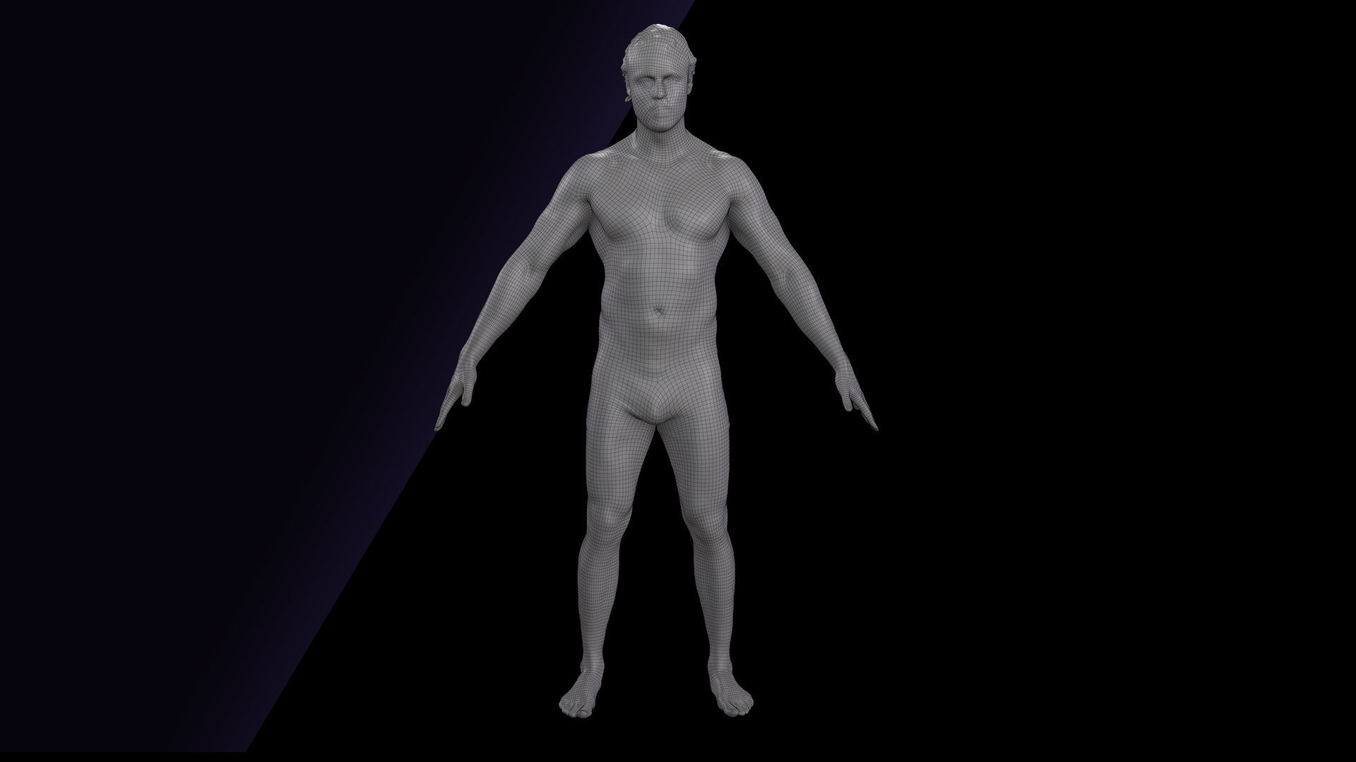 Cleaned A Pose Scan Simeon Underwear 3D model_11