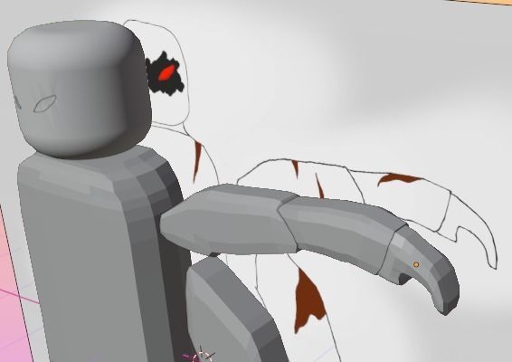 Roblox Custom Zombie Monster Creature Low-poly 3D model_1