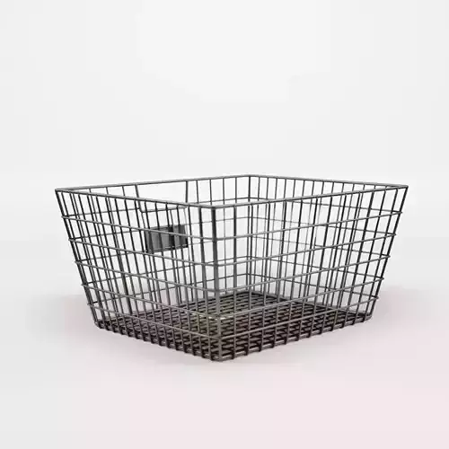 3D Model with A metal wire basket