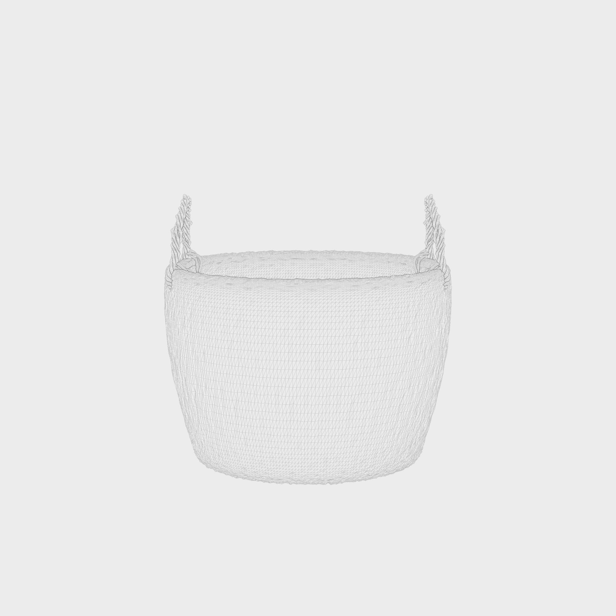 3D Model with A large sturdy storage basket Low-poly 3D model_6