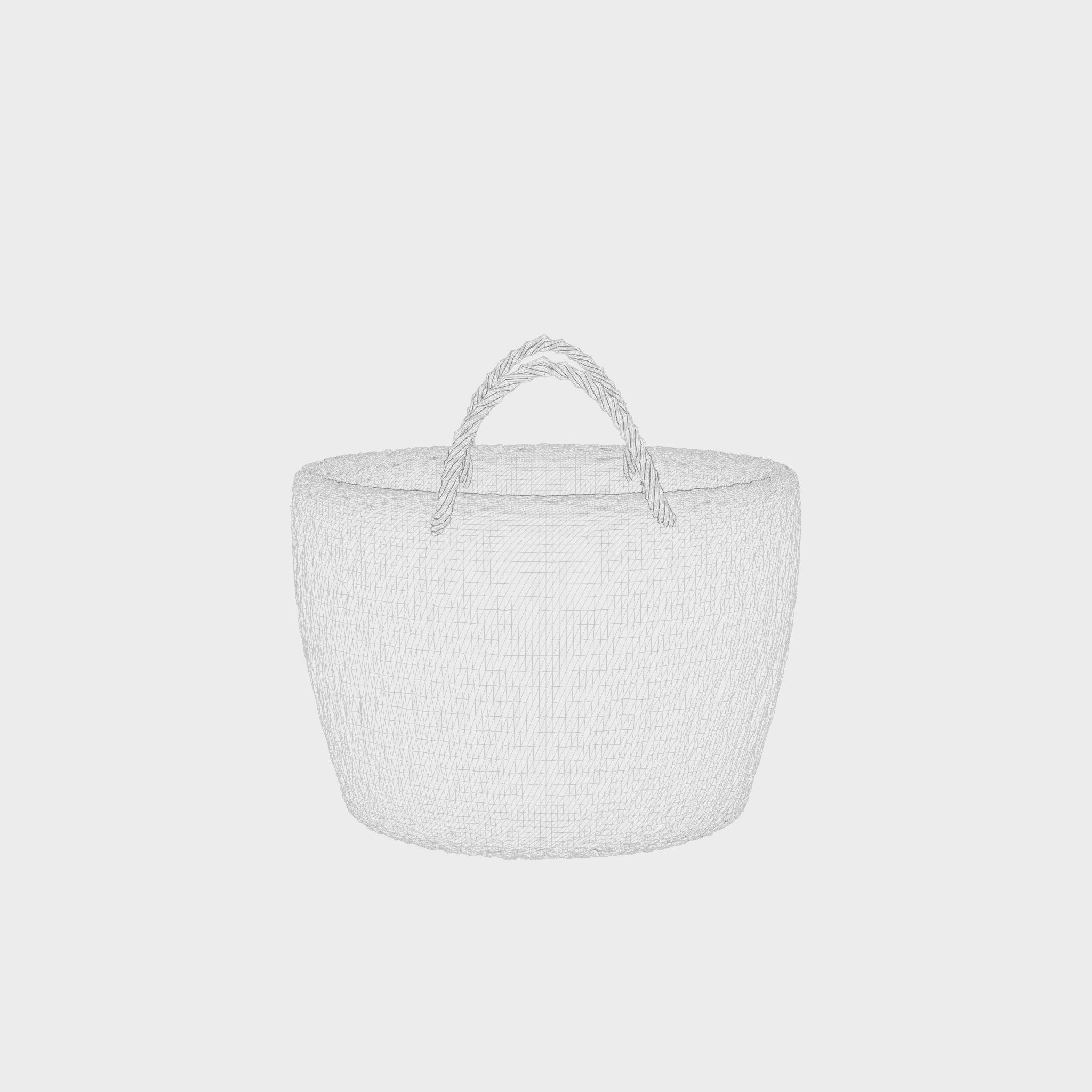 3D Model with A large sturdy storage basket Low-poly 3D model_8
