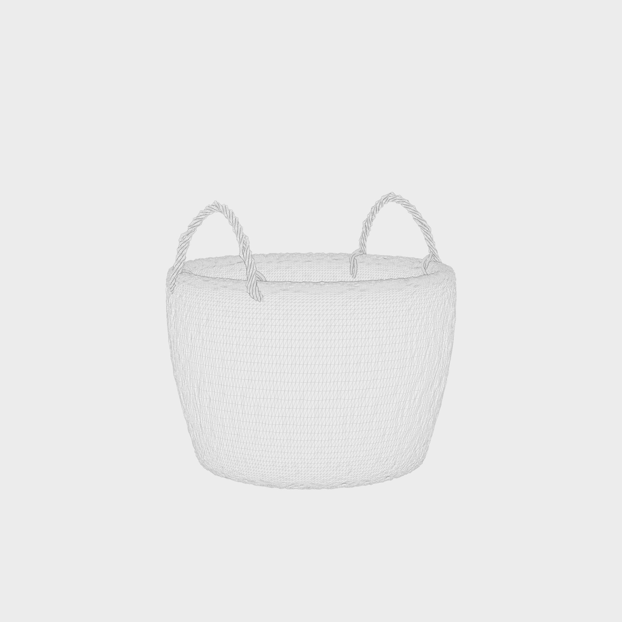 3D Model with A large sturdy storage basket Low-poly 3D model_5