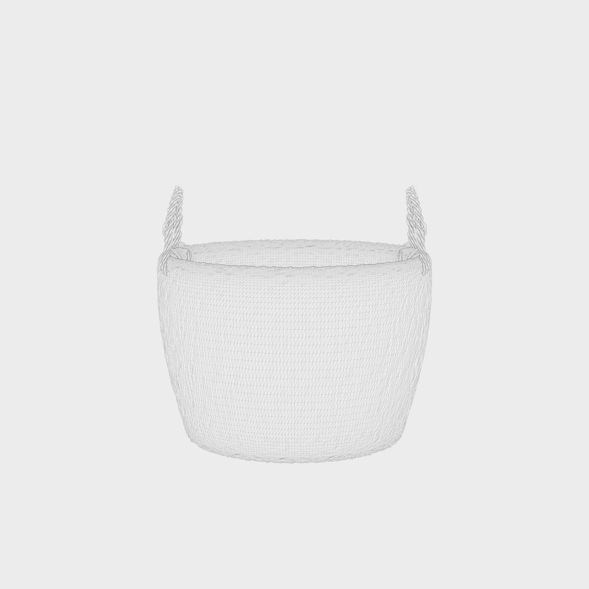 3D Model with A large sturdy storage basket Low-poly 3D model_7