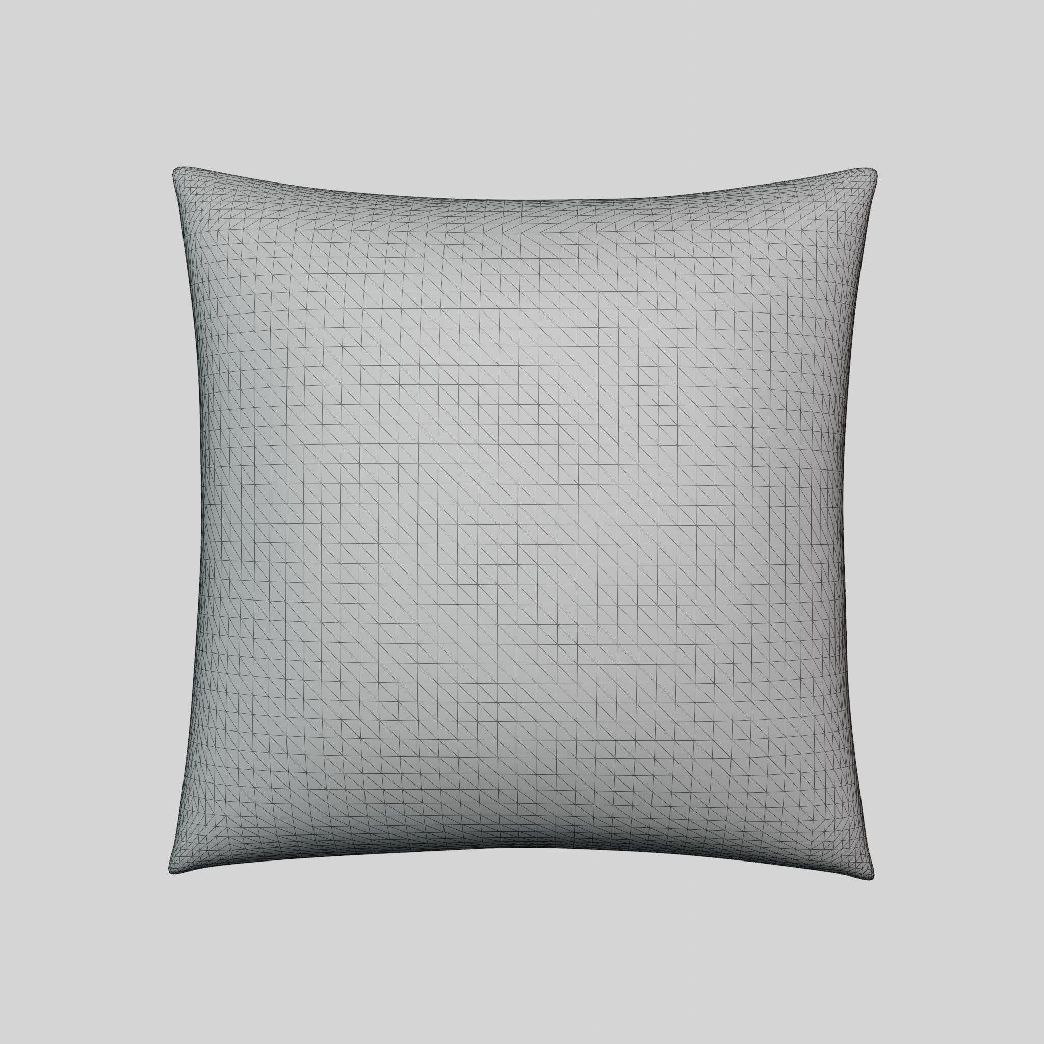 3D Model with A Cushion cover in linen mix-2 Low-poly 3D model_9