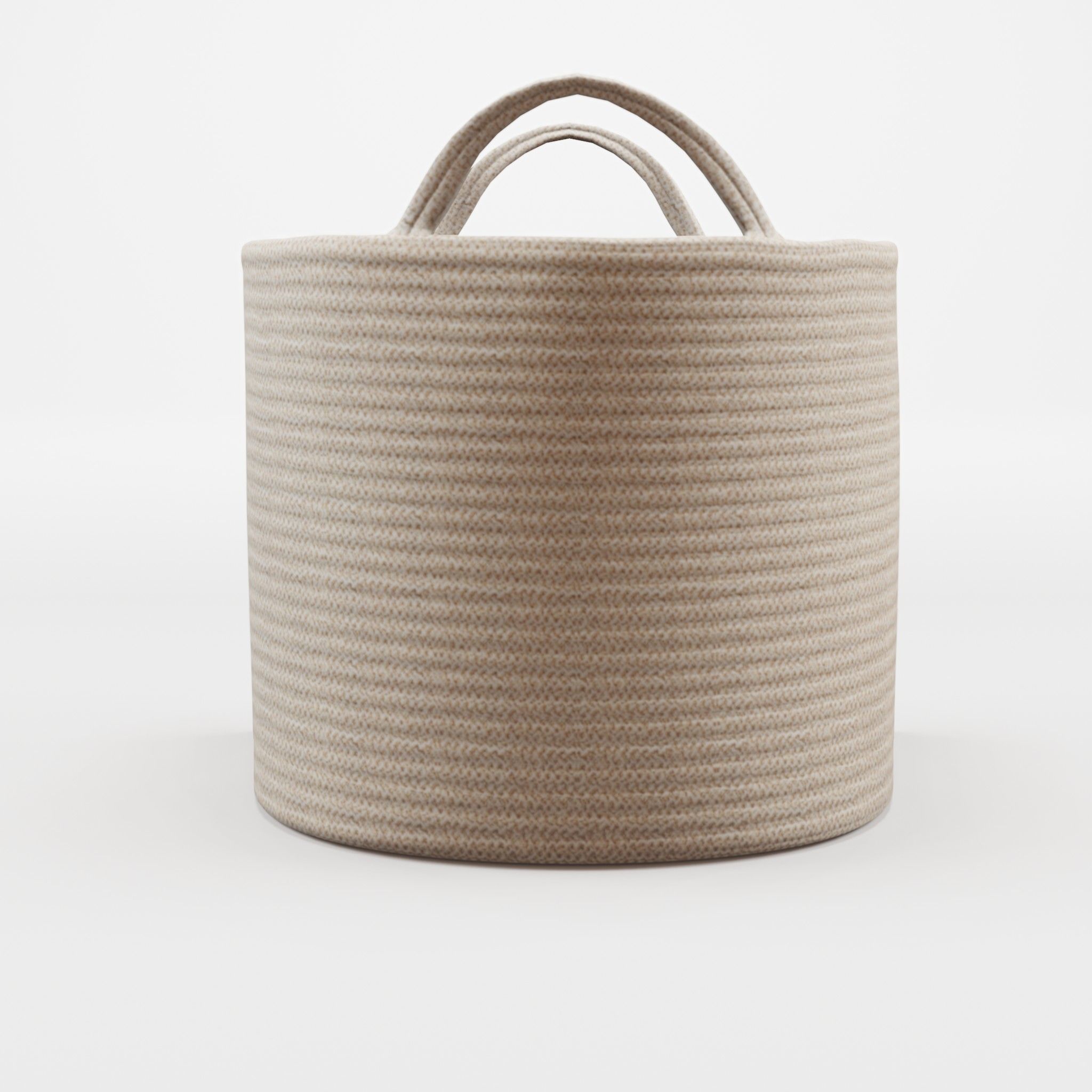3D Model of a sturdy storage basket Low-poly 3D model_3