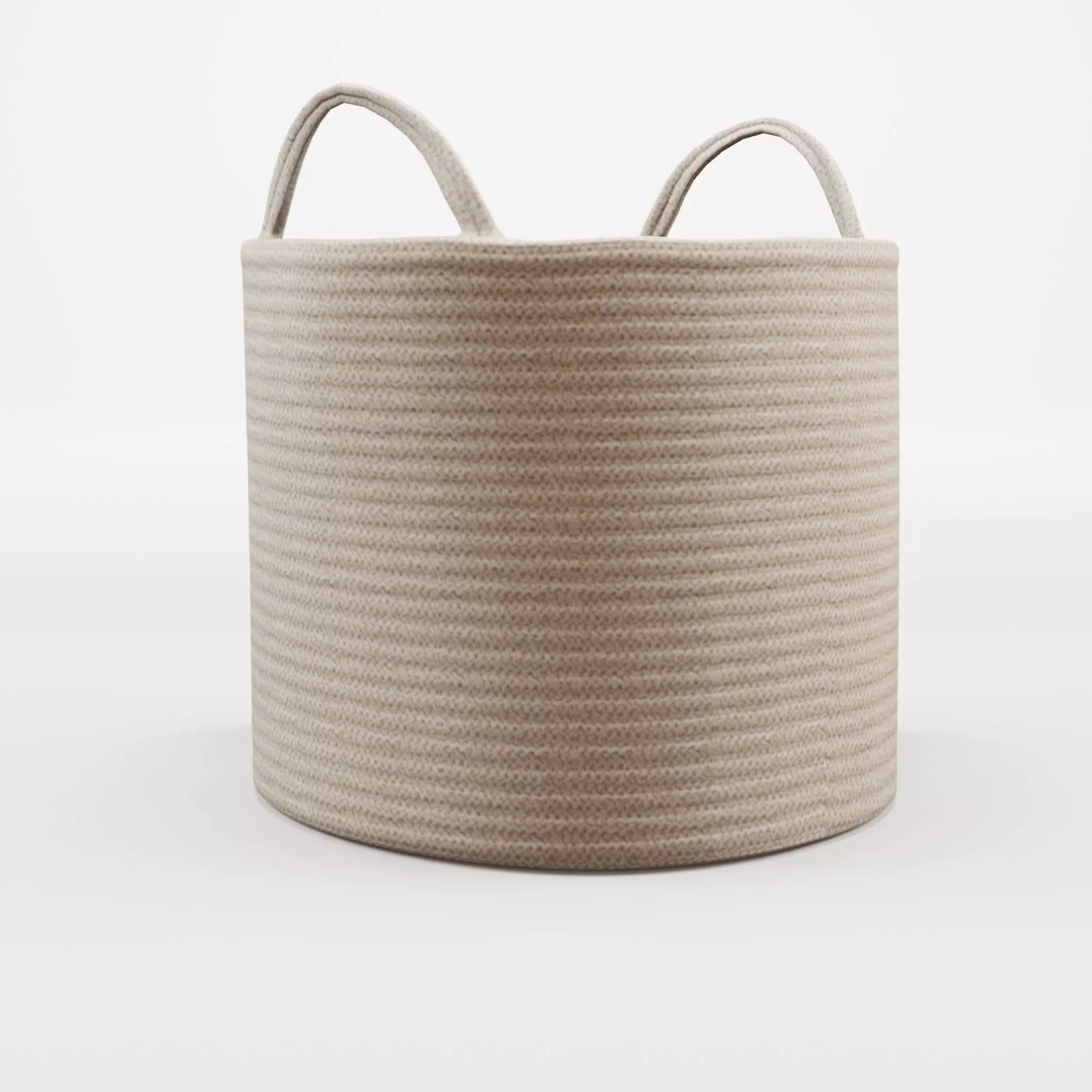 3D Model of a sturdy storage basket Low-poly 3D model_0