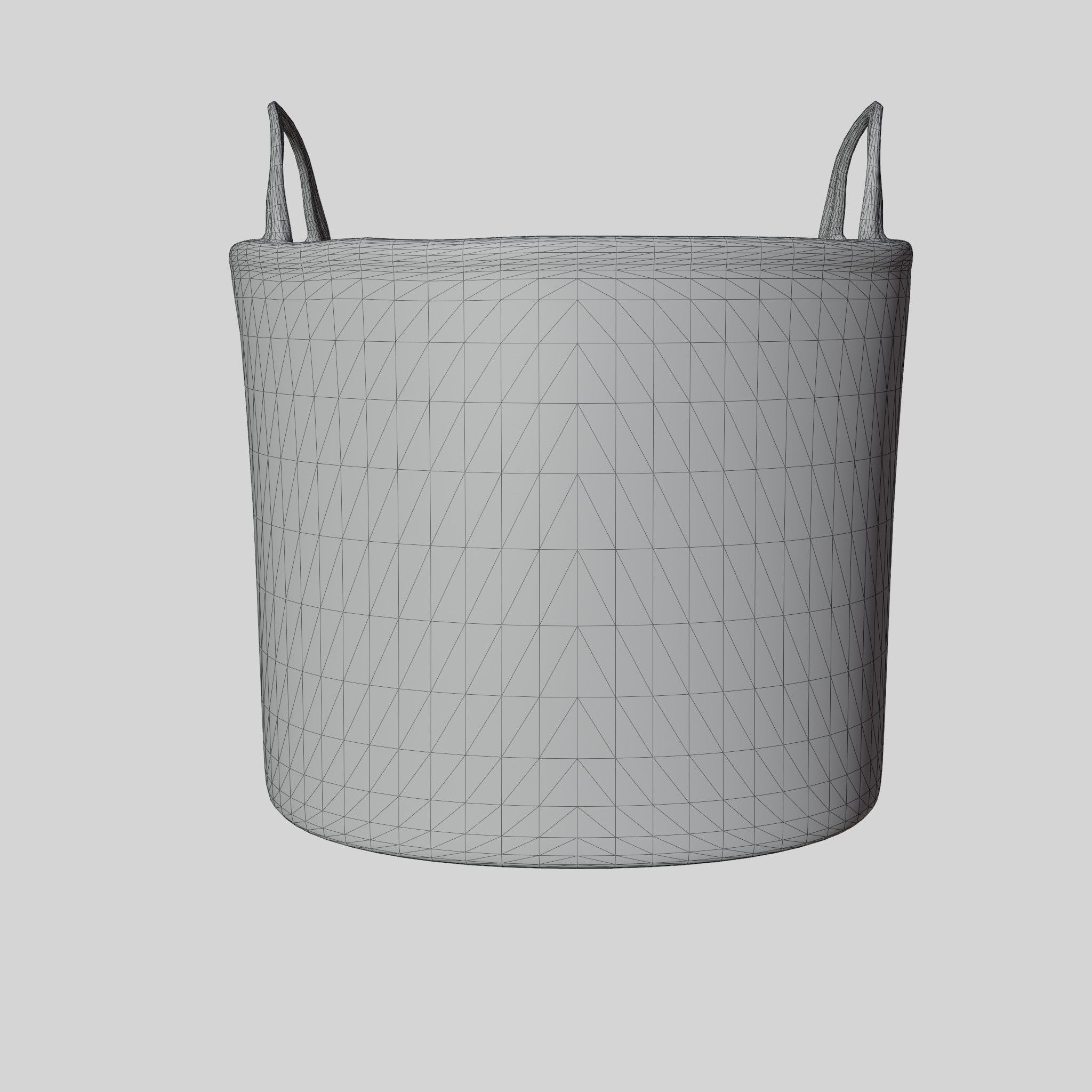 3D Model of a sturdy storage basket Low-poly 3D model_7