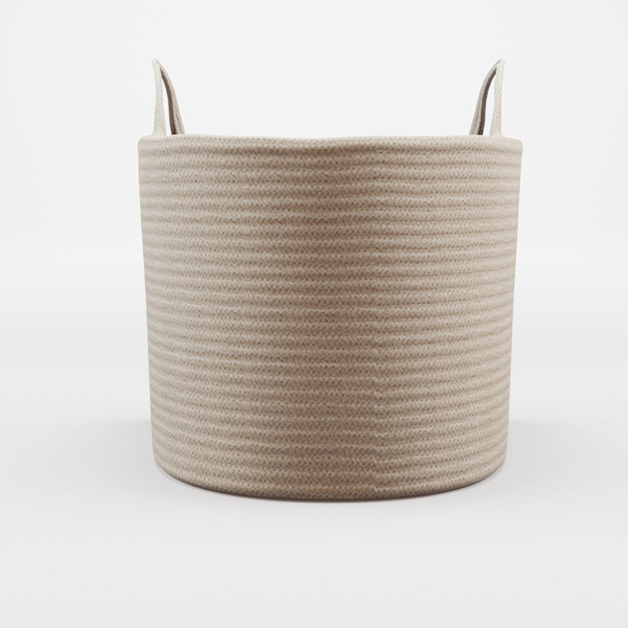 3D Model of a sturdy storage basket Low-poly 3D model_1