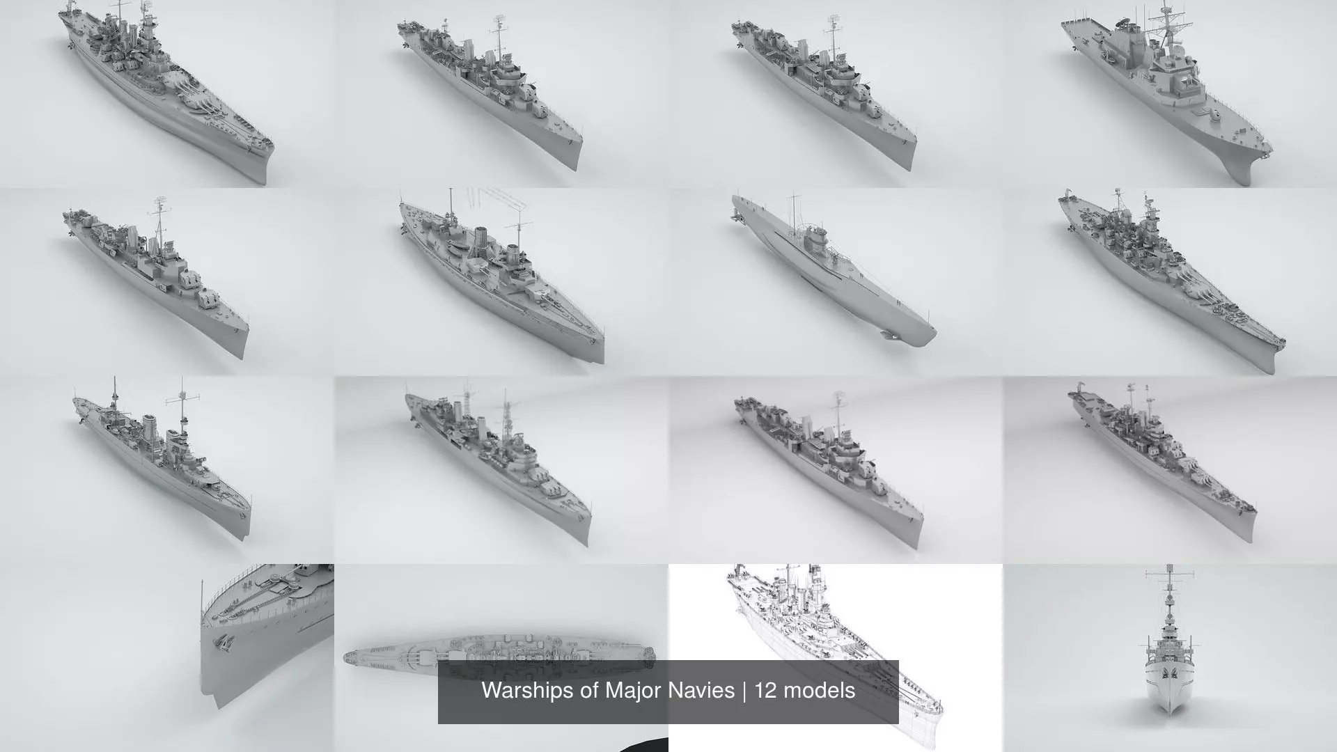 Warships of Major Navies 3D Model Collection_0