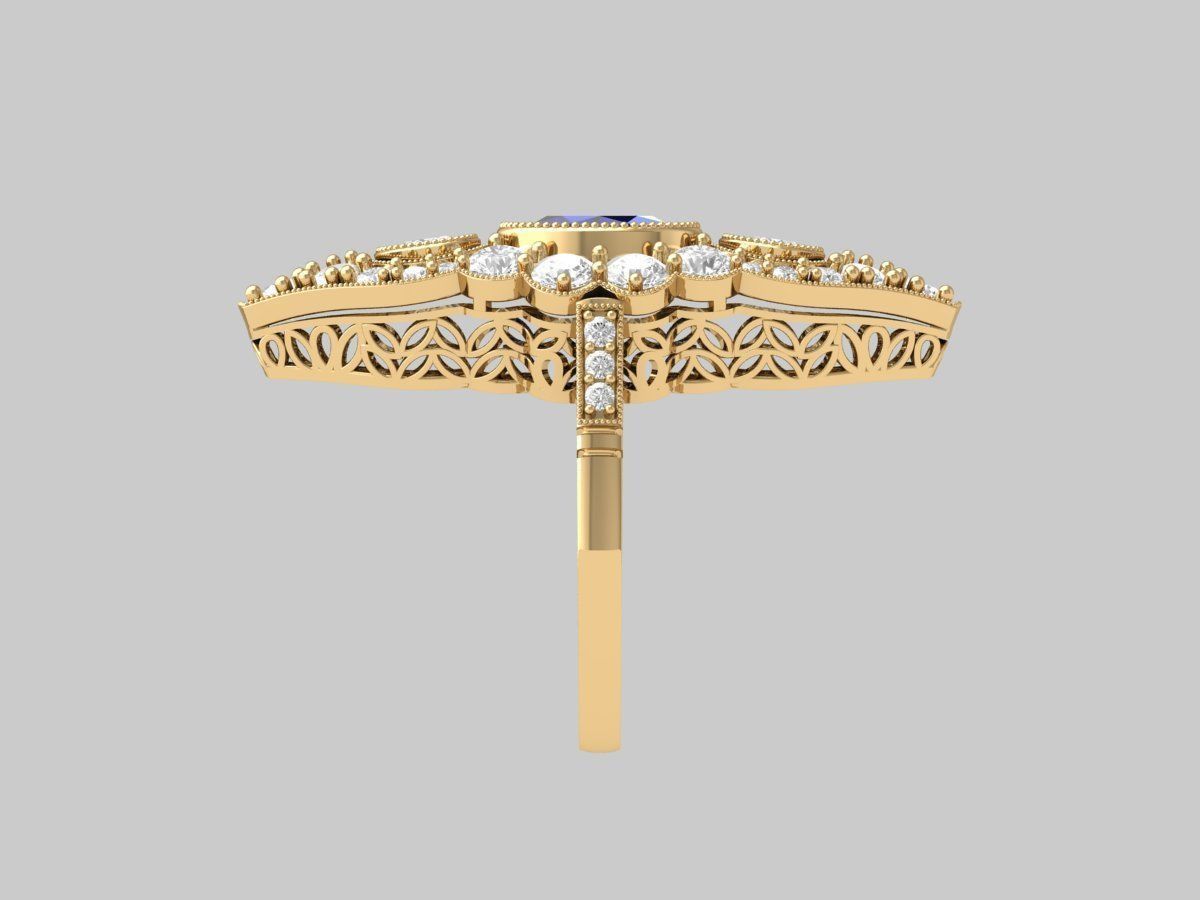 Wedding Ring 3D print model_9