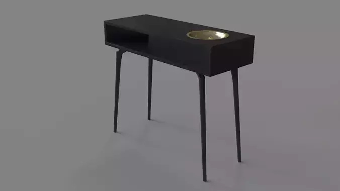 Unwind Black Console Table