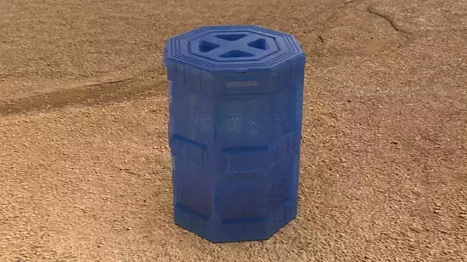 Sci-fi Canister as a storage container 3D model