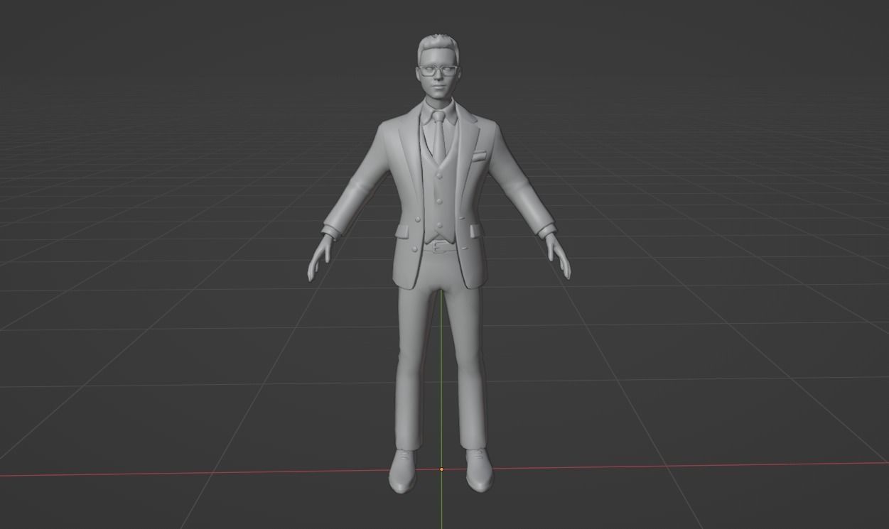 Rigged Official Man 3D Character 3D model_6