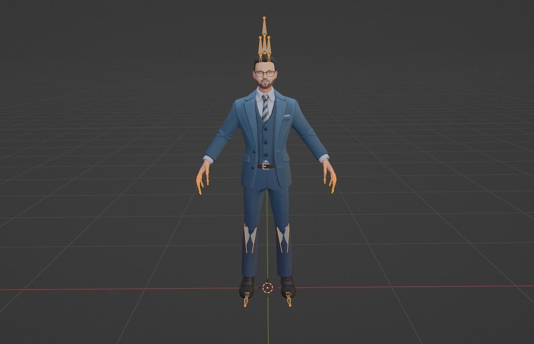Rigged Official Man 3D Character 3D model_4