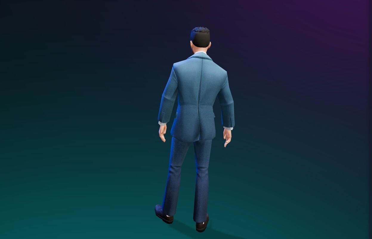 Rigged Official Man 3D Character 3D model_2