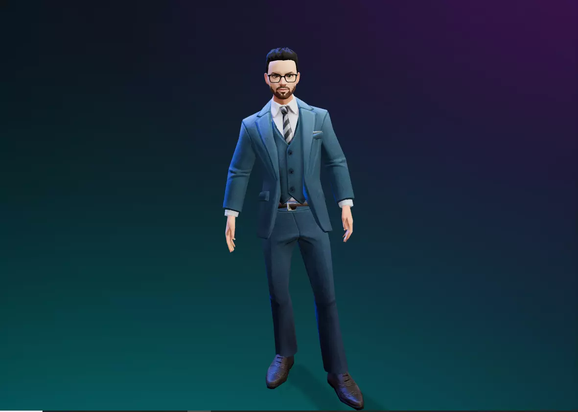 Rigged Official Man 3D Character 3D model_0