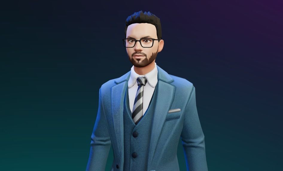 Rigged Official Man 3D Character 3D model_1